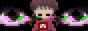 a small pixel character with wings